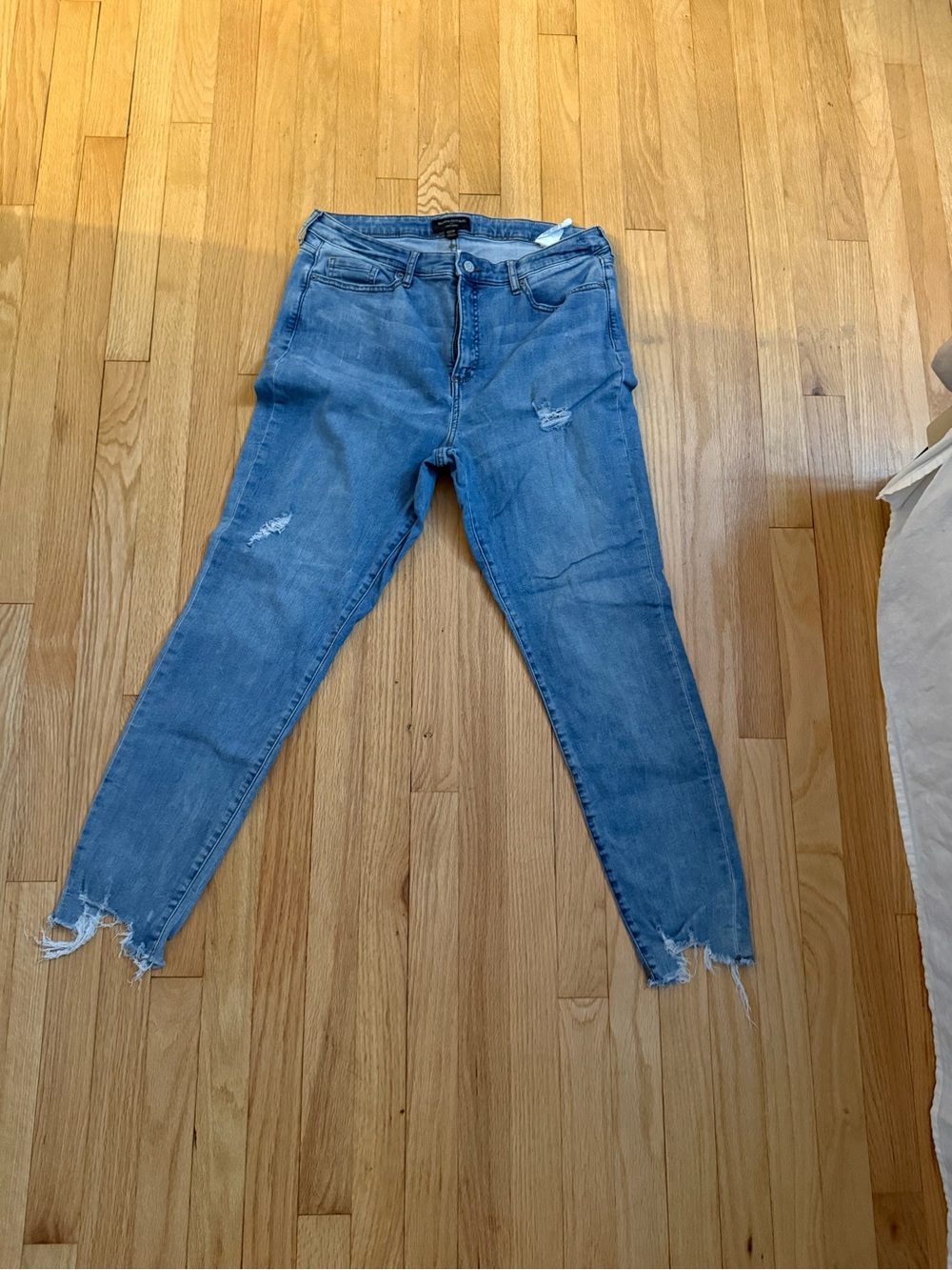 Banana Republic Light Blue Distressed Ankle Jeans